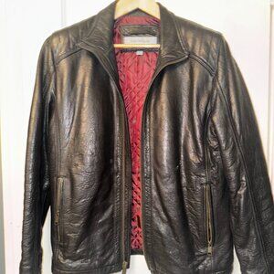 Marc New York - Andrew Marc Men's Black Leather Jacket sz: Medium